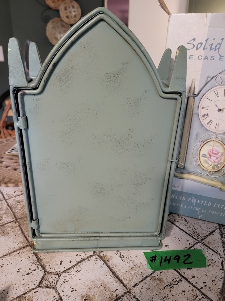Vintage 80s Solid Metal Case Clock Skytimer Edinburgh Clock Works Batt...