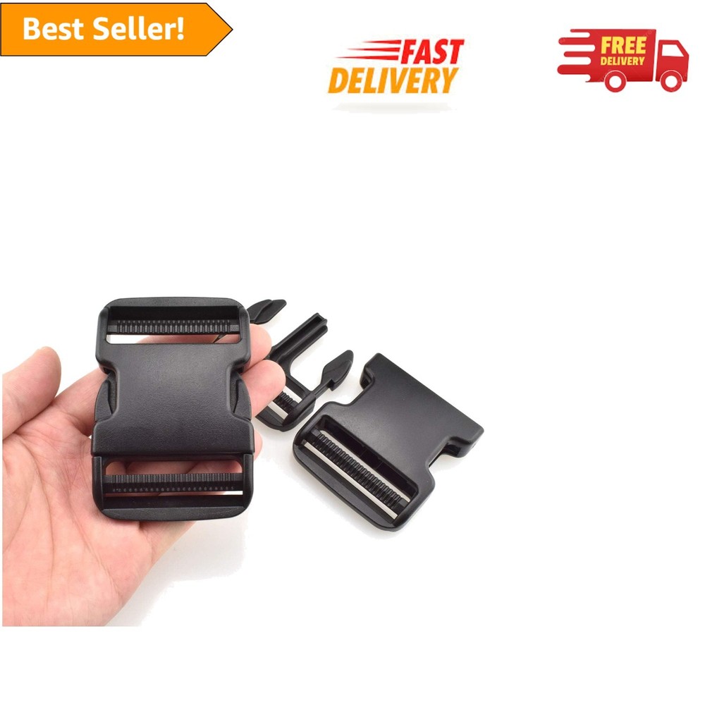 Durable 2-Inch Dual Adjustable Quick Release Buckles - 4 Pack Replacement Clips