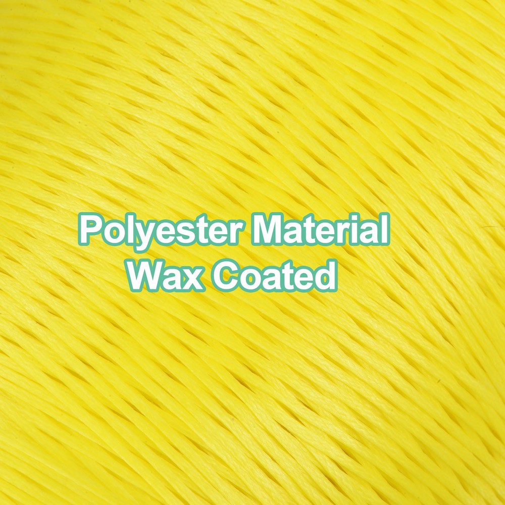 150D Waxed Thread 1061 Yards Polyester Leather Sewing Waxed String Yellow