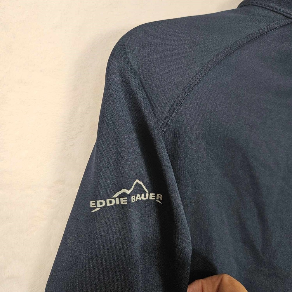 Eddie Bauer Active Jacket Mens Medium Pullover Zip-Pocket Dark Blue