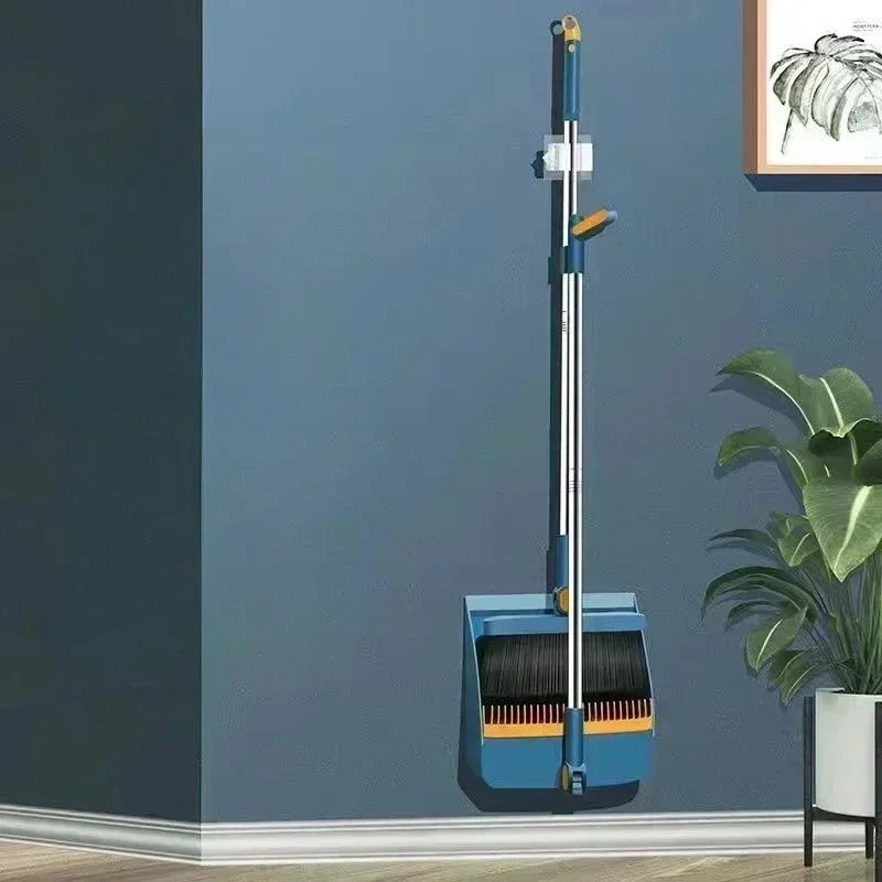 Household Broom and Dustpan Set Folding Long Handle Sweeping Set