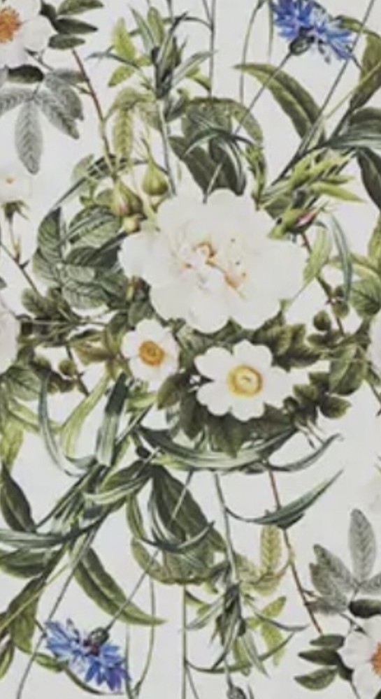 Koustrup & Co. Stone Washed Linen Blue Garden Tablecloth