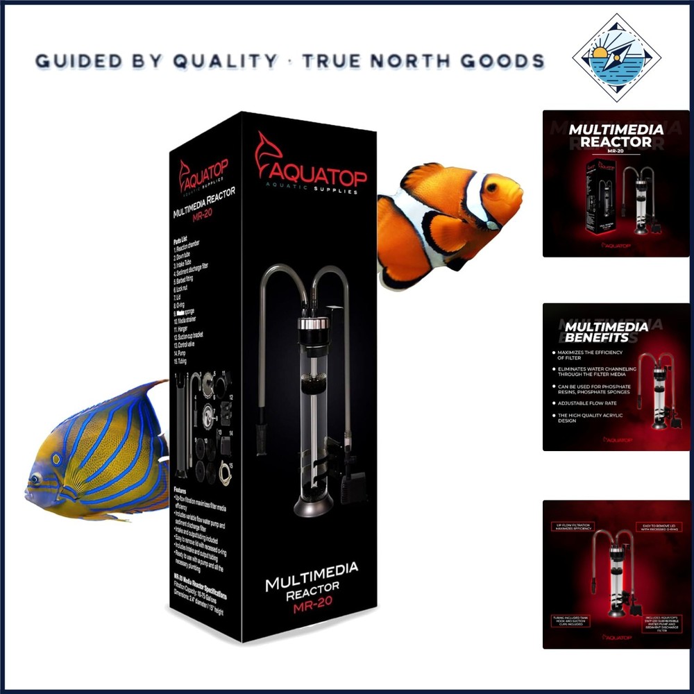 Effective Up-Flow Aquarium Filtration System with Durable Acrylic Housing