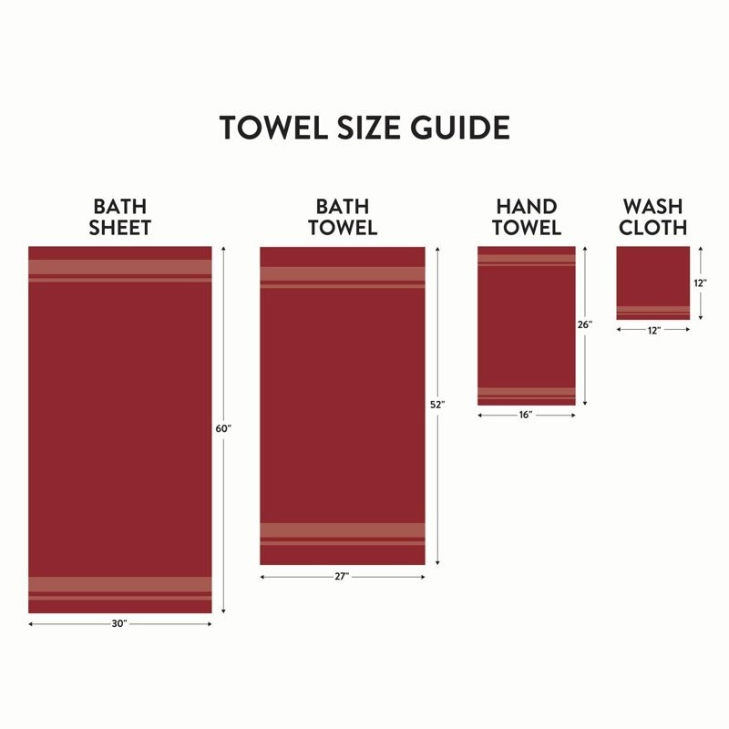 Mainstays Basic Hand Towel, Soft 100% Cotton Red