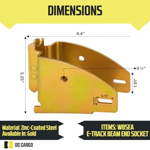 E Track Wood Beam End Socket Shelf Brackets Accessories () 4 Pack Fixed Hinge