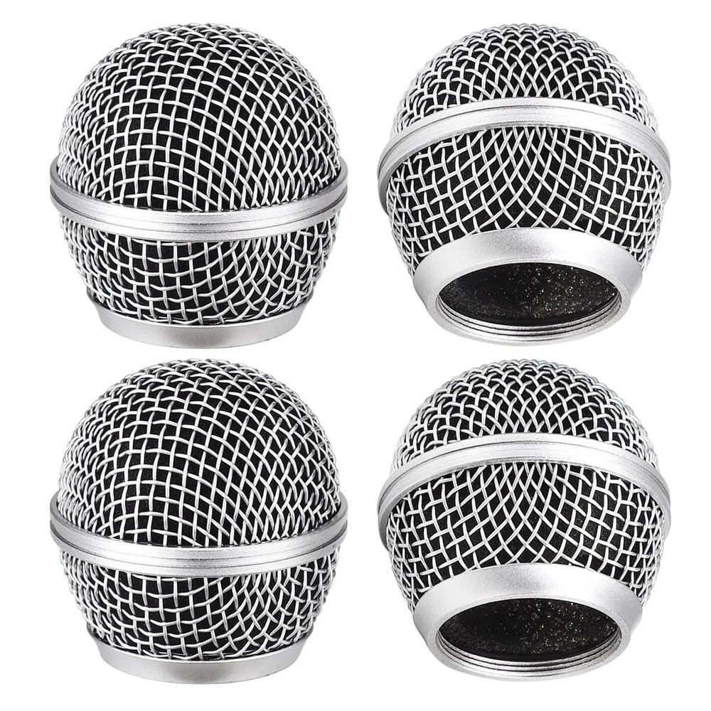 4PCS Microphone Head Replace, Grille Mic Replacement Ball Head, Microphone Gr...