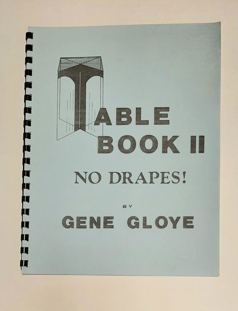 Table Book II No Drapes! by Gene Gloye