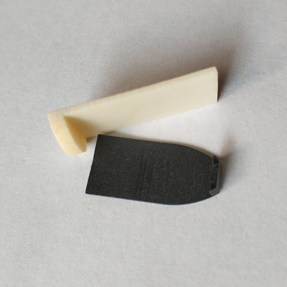 3 Sets Violin Viola Bow Tip Plastic Black Tip + White Professional Bow Bone Tip