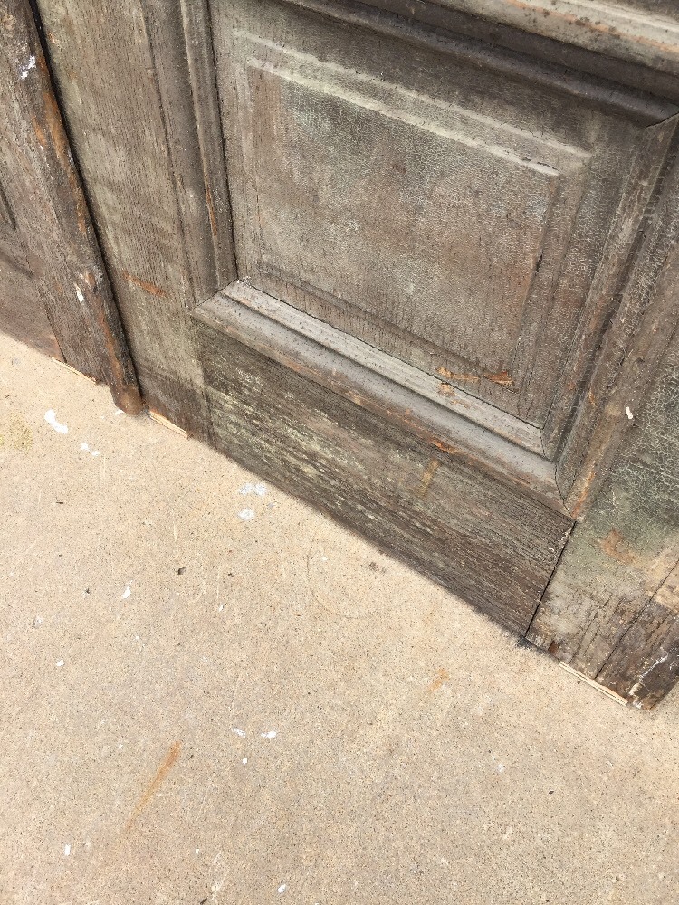 An 402 Antique Double Doors Set Raised Panel 51 X 87.5