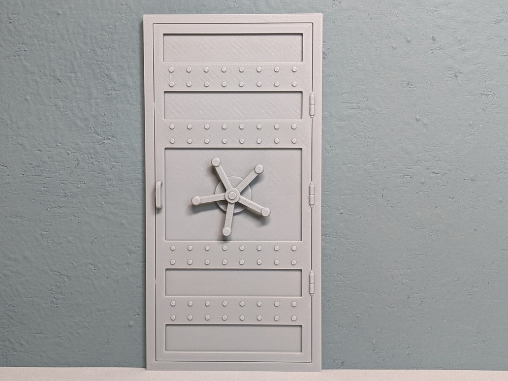 1/12 Scale Safe/Vault Door - Rectangular Prop for 6" action figure diorama