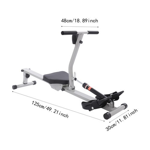 330lbs Foldable Rowing Machine 12 Adjustable Rower W/ Display Screen For Home