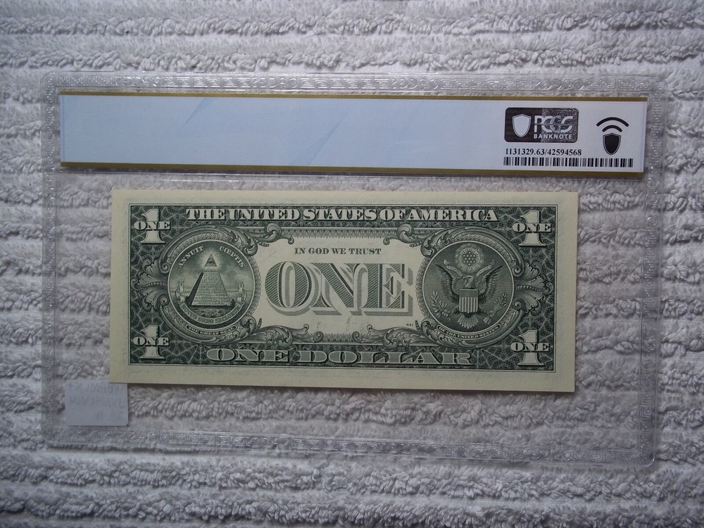 1995 $1 ERROR - Back to Face FULL Offset Printing PCGS 63 PPQ #E21