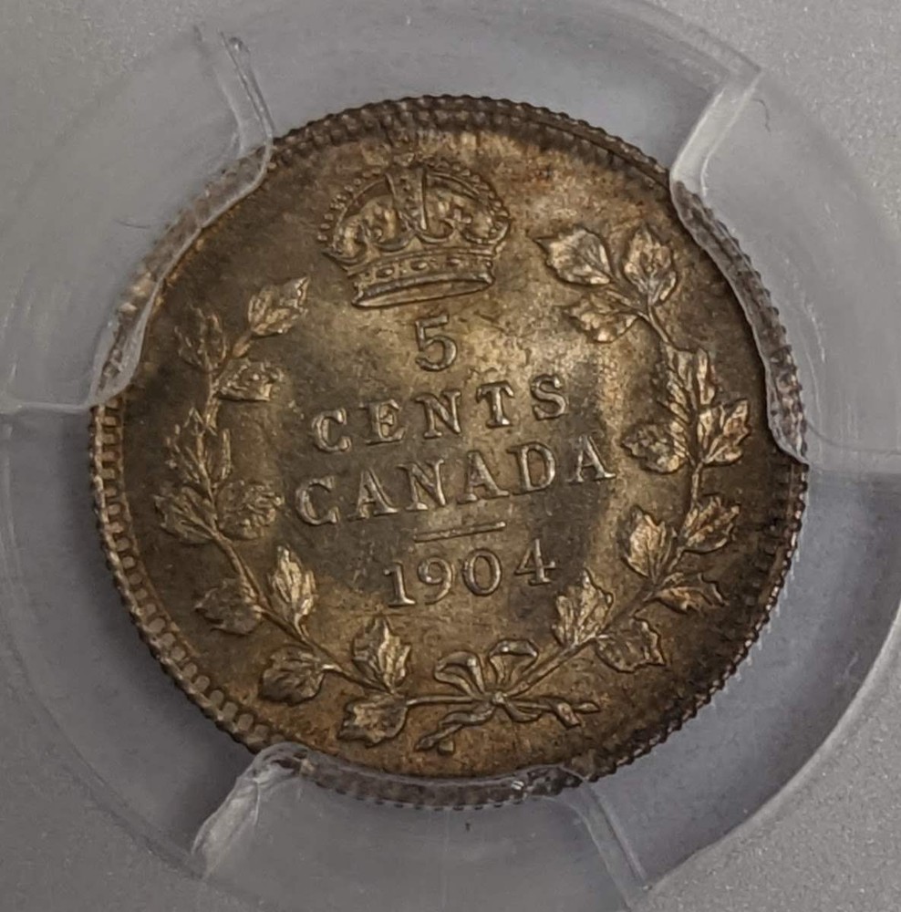 1904 Canada 5c PCGS MS 62