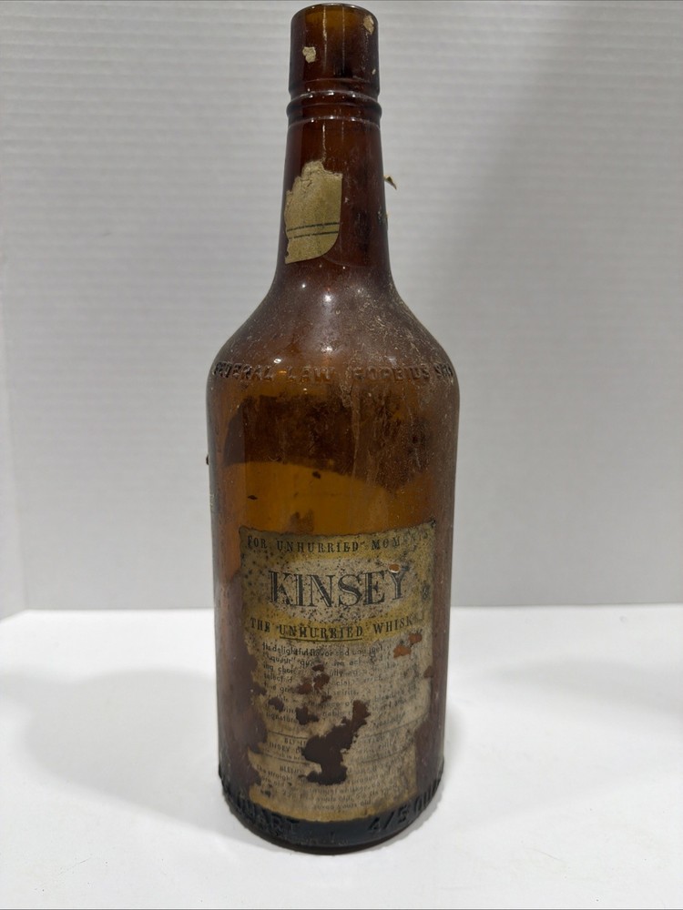 Vintage Kinsey Whiskey Bottle Empty