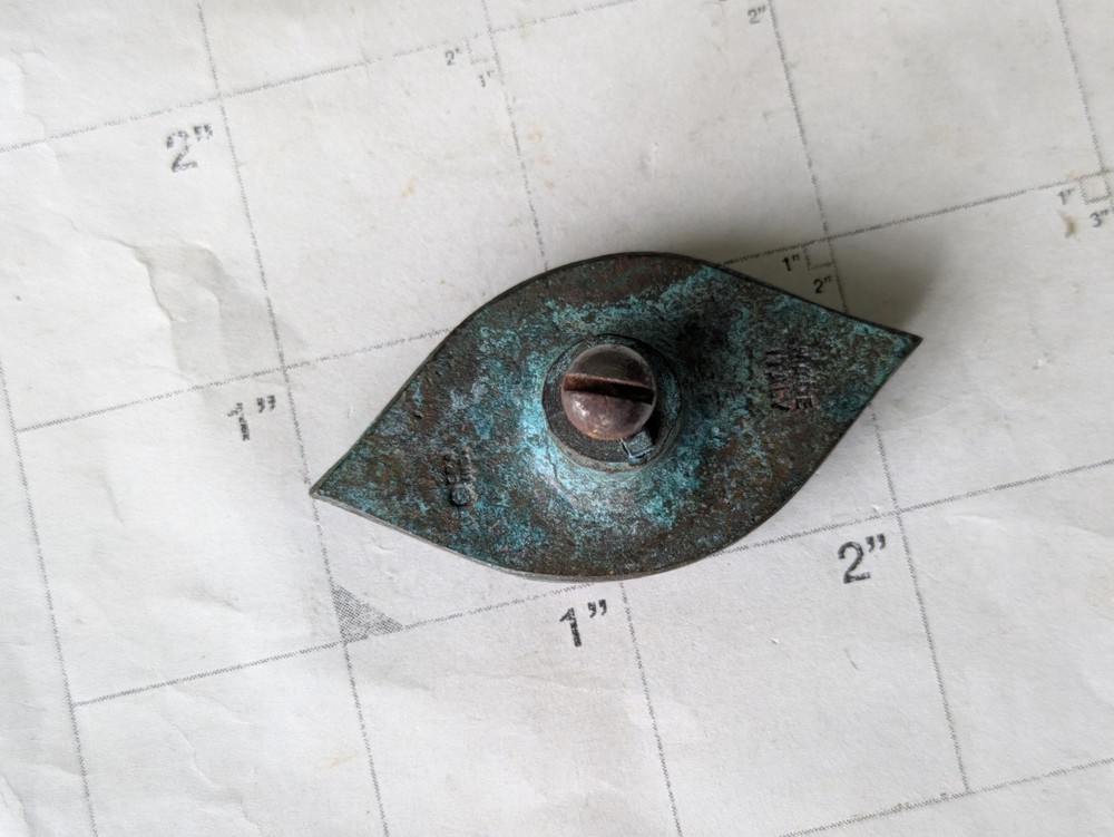 1967 "Antico" Eye by Jerome & Evelyn Ackerman Hand-cast Solid Brass Pull