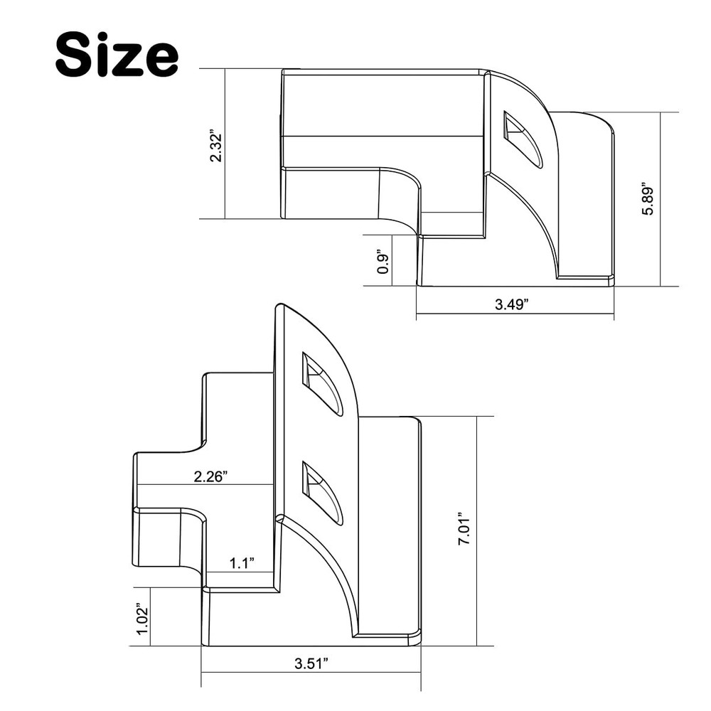 7 Pieces ABS Solar Panel Mounting Brackets,Solar Drill Free Corner Bracket fo...