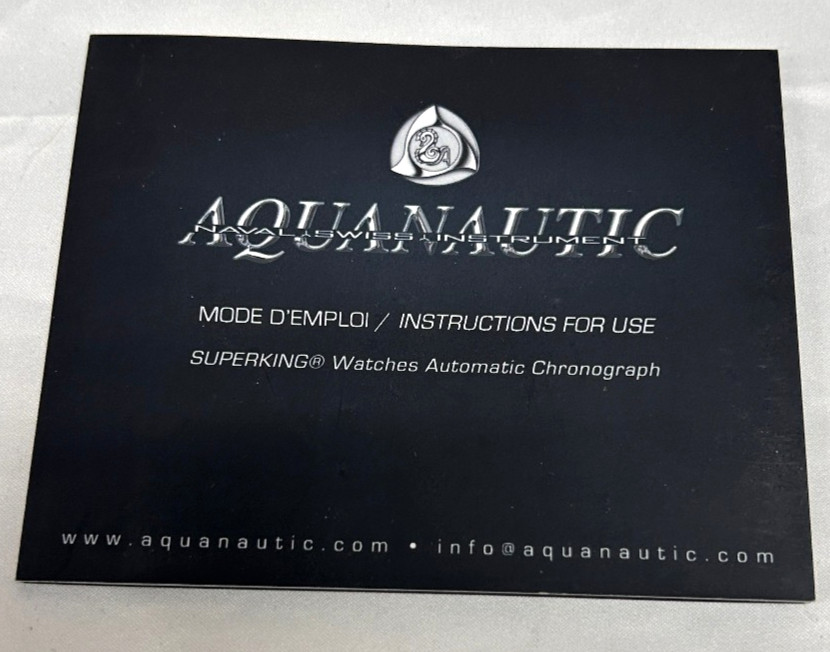 Aquanautic Instructions for Use SuperKing Automatic Chronograph