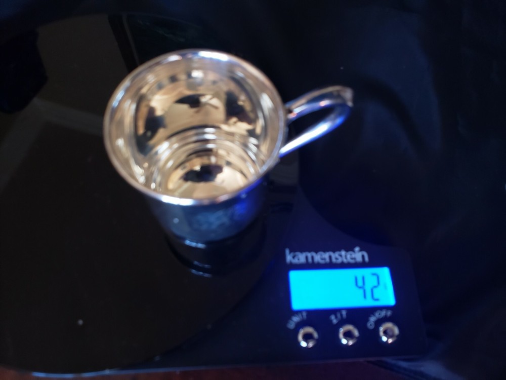 VINTAGE STERLING WEBSTER BABY CUP 44G.