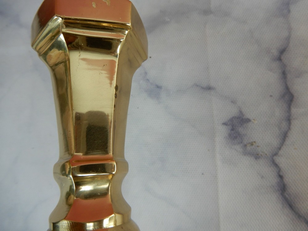 Two Taper Brass Decorative Candle Holders 9"