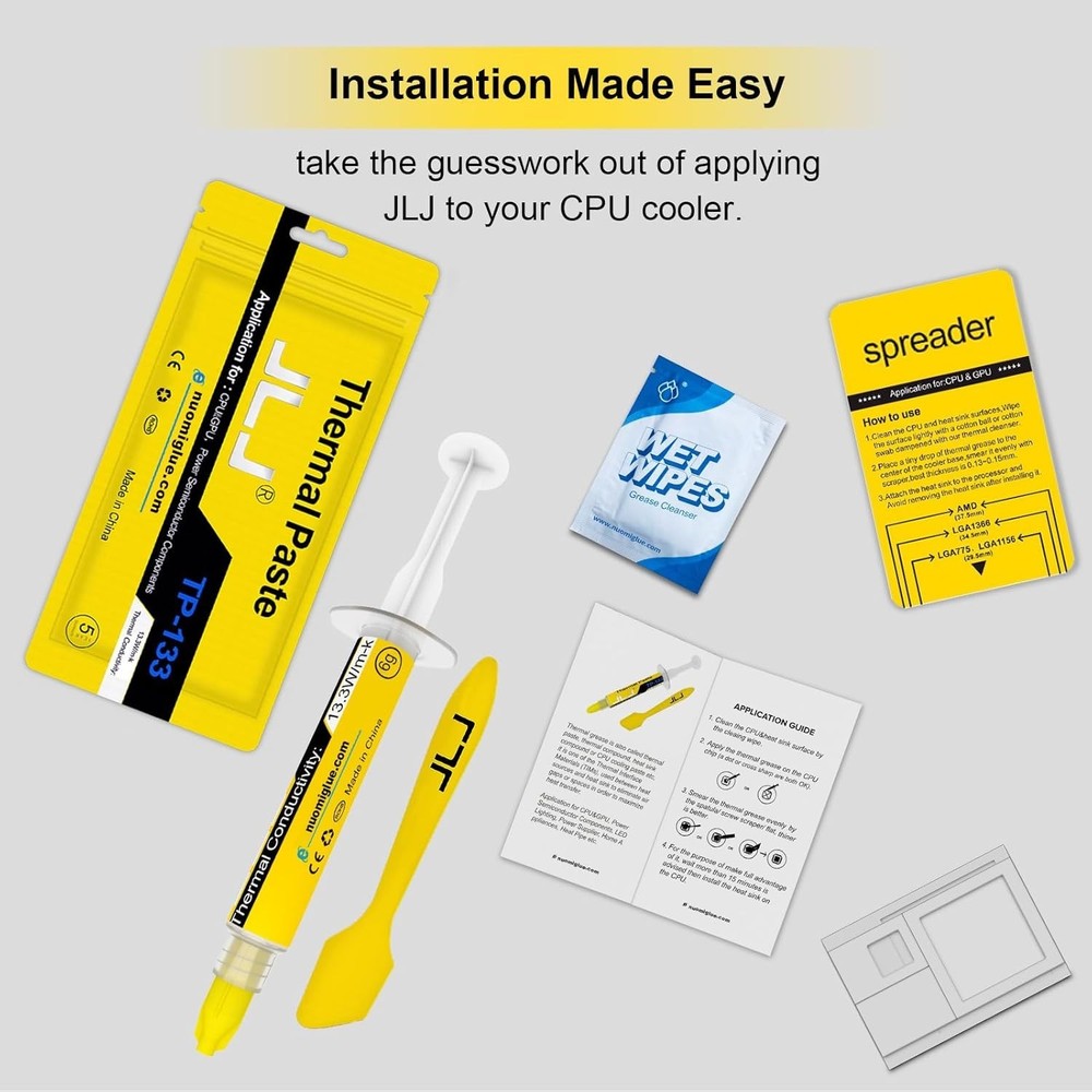 Thermal Paste, 6g CPU Paste Thermal Compound Paste Heatsink for IC/Processor/...