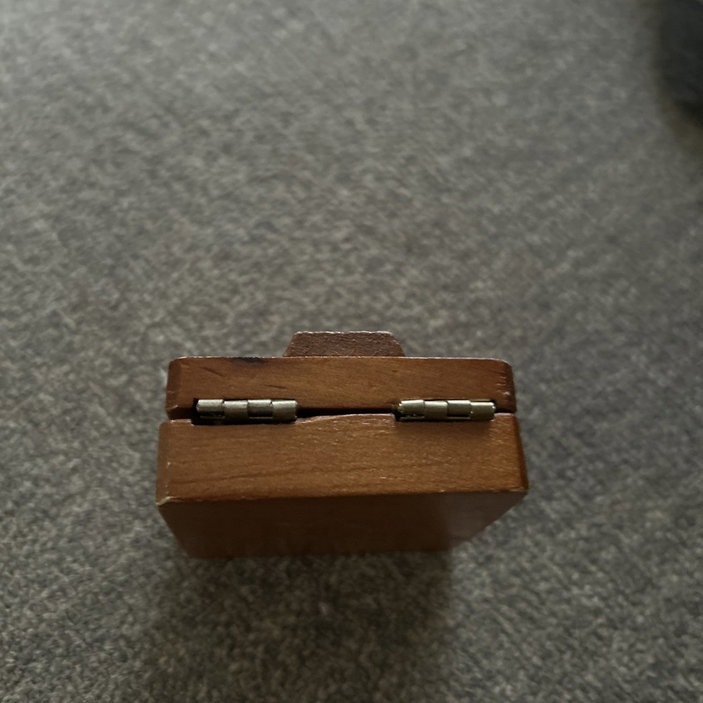 Maritime Navigation Compass Wood Box With Hinged Lid