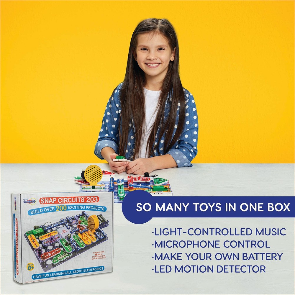 Snap Circuits 203 Electronics Exploration Kit | Over 200 Plus, Multi-color