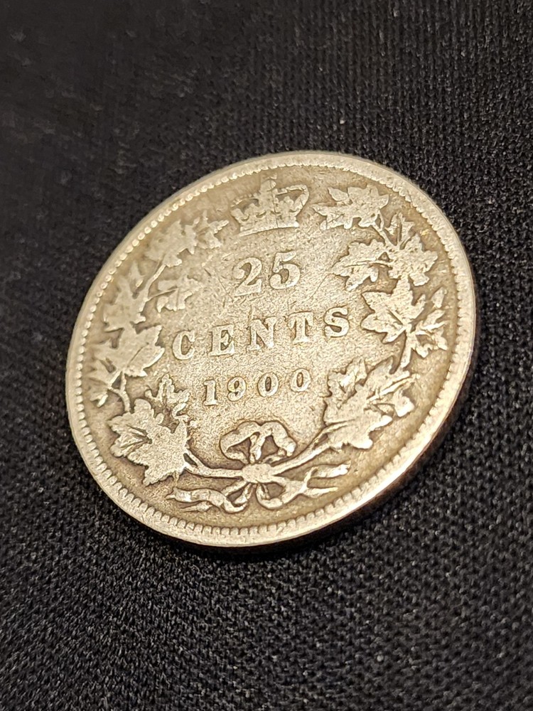 1900 Canada 25 Cents Silver Coin
