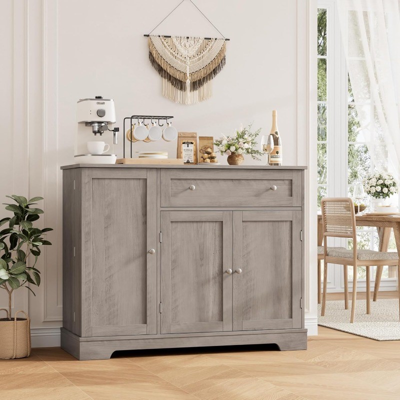 Buffet Cabinet with Storage Modern Sideboard Buffet with Doors Coffee Bar