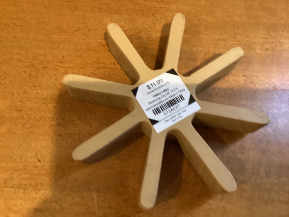 Wooden 6.5” asterik