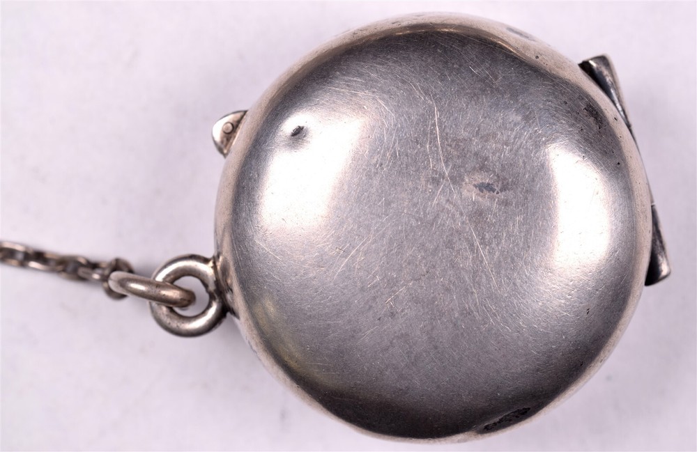 Sterling Chatelaine Perfume, Pencil, Notepad, and Coin Vial