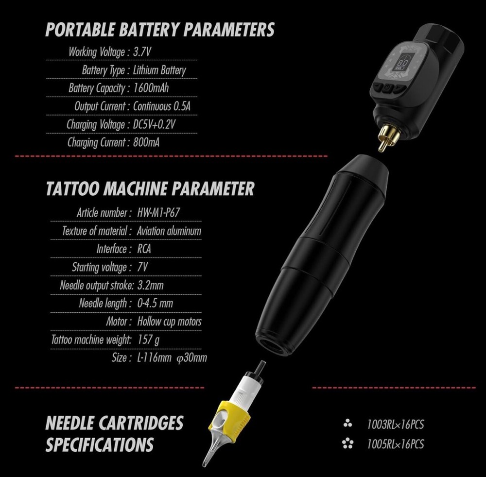 tattoo pen kit wireless