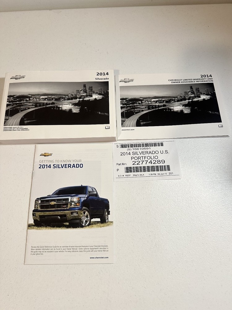 2014 Chevrolet Silverado Owner Manual Set