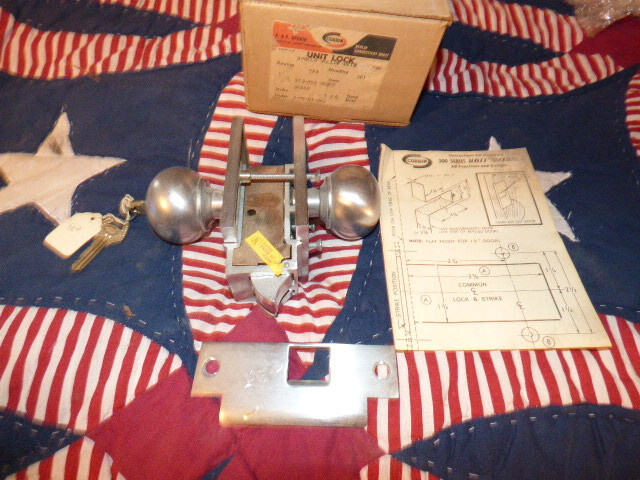CORBIN STAINLESS LOCKING COMMERCIAL DOOR LOCK SET