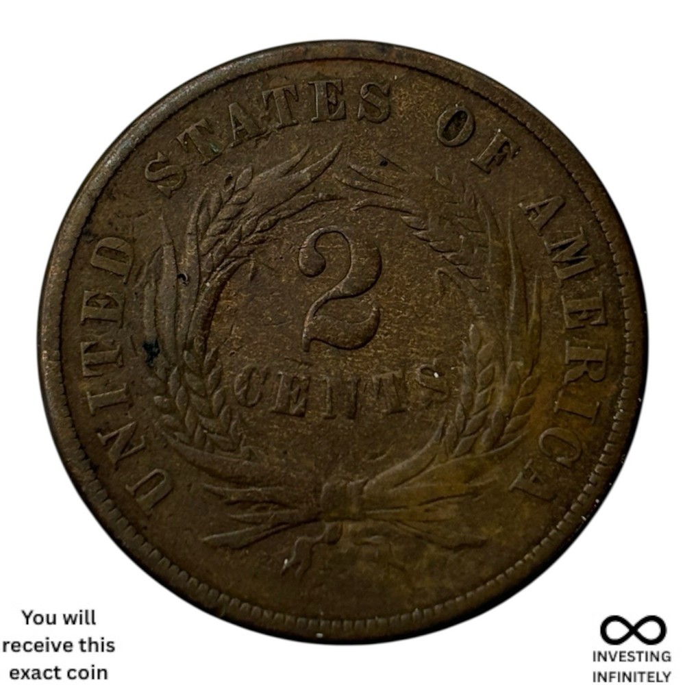 1866 2 Cent Piece X-1485