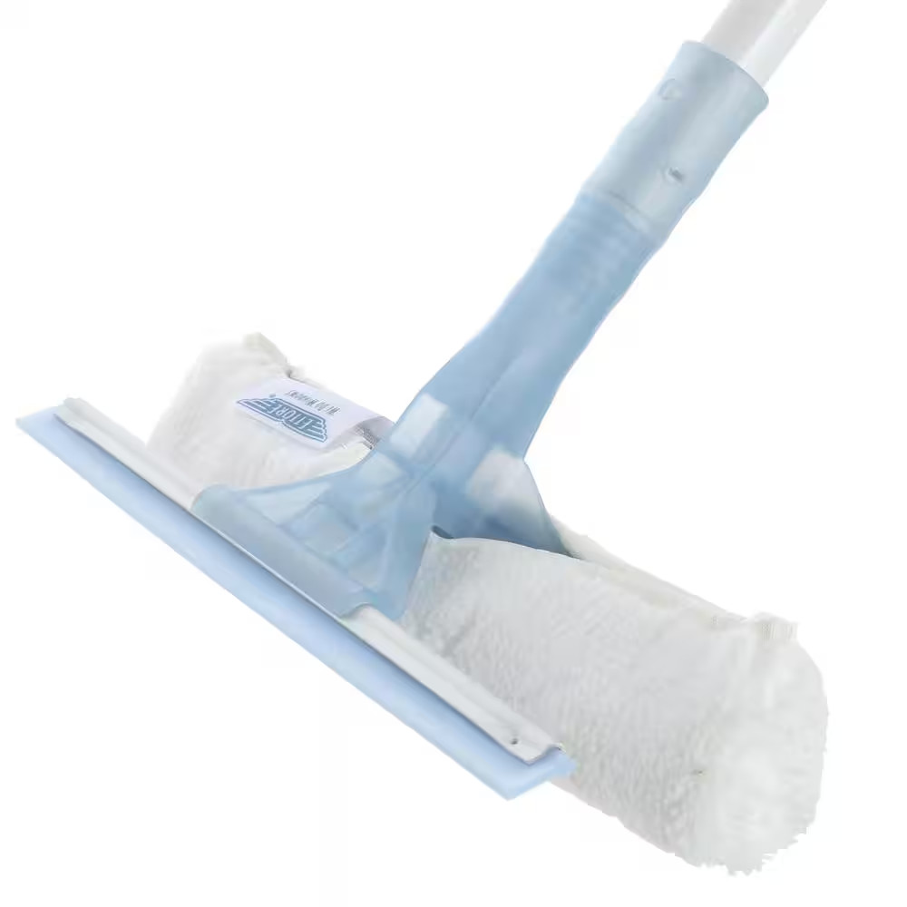 Squeegee and Scrubber Combo Window Wand