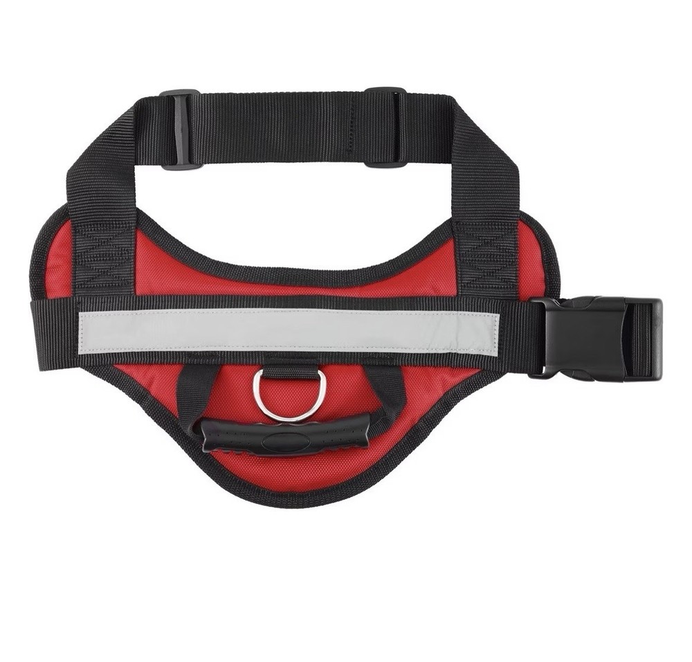 EXPAWLORE Reflective Working Dog Harness With Handle Nylon Red size L