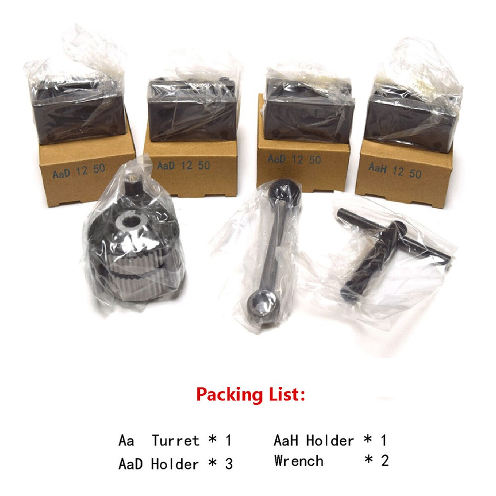 Multifix Tools 40 Position Mini Lathe Quick Change Tool Post Set with 4 Holders