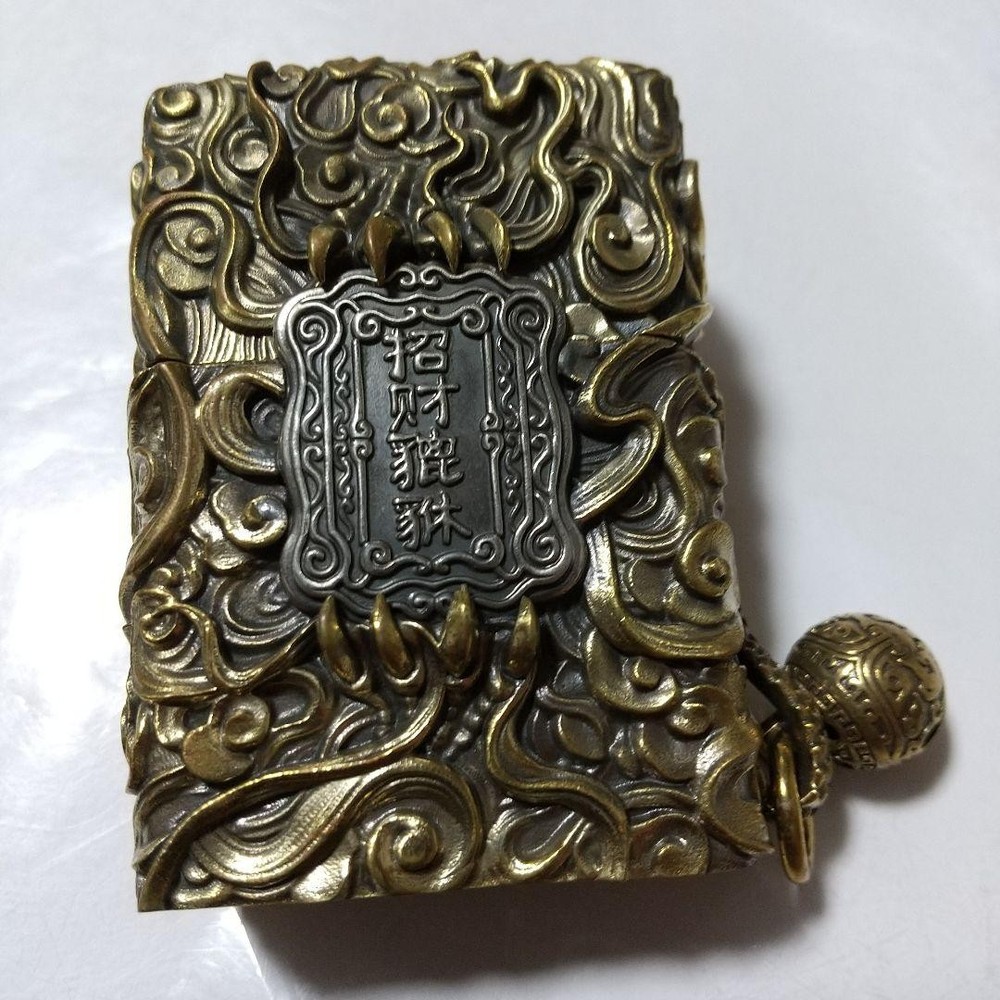 Zippo Full Metal Jacket Dragon God Gold 5 Sided Processing Lighter Japan