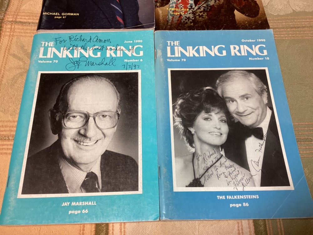 4 Autographed Issues of The Linking Ring Magic Magazine