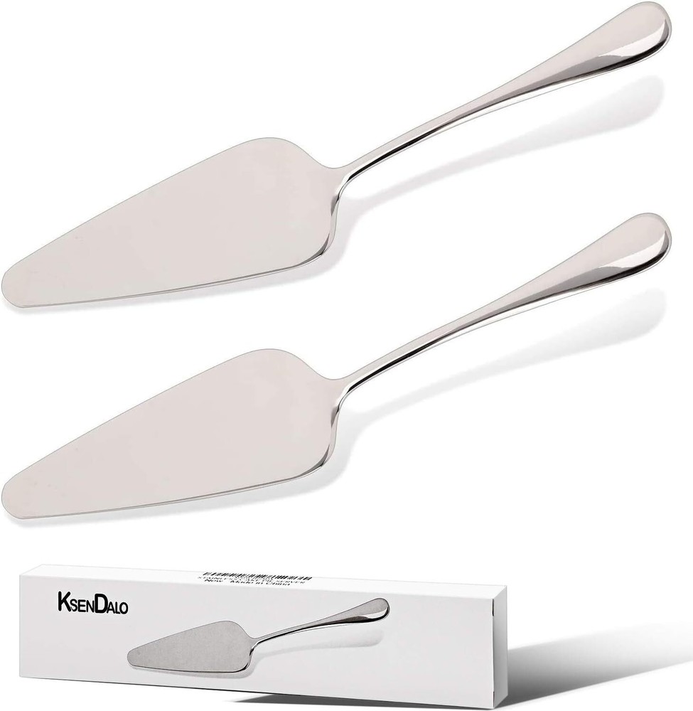 2 Pack Pie Server Stainless Steel SUS304 Small Silver Pie Spatula for Serving...