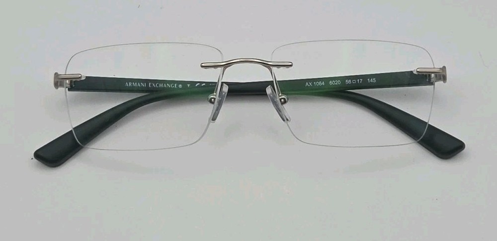 Armani Exchange Eyeglasses Frames AX 1064 6020 56-17-145 Silver Read Description