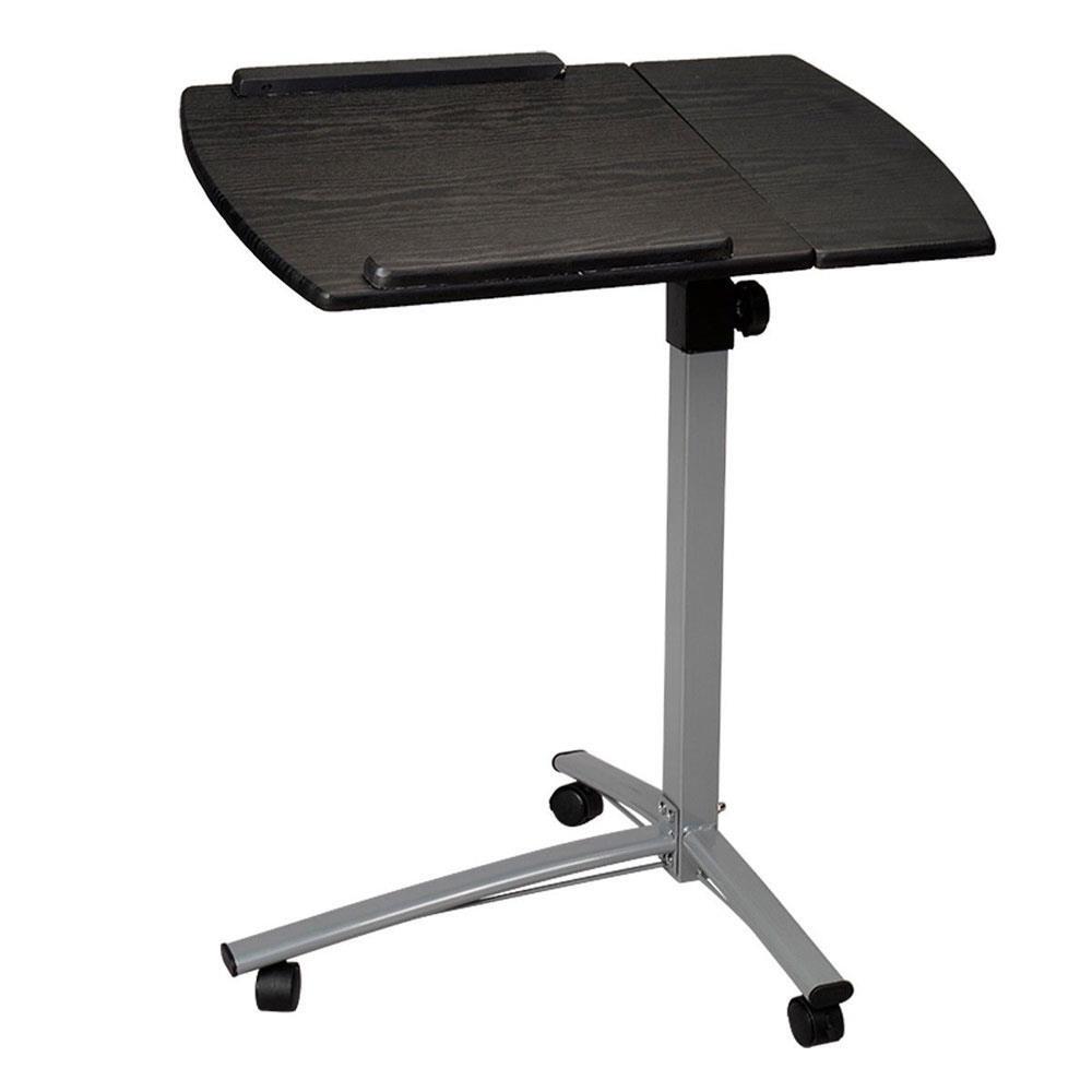 Rolling Height Angle Adjustable Laptop Stand Computer Desk Portable PC Bed Table