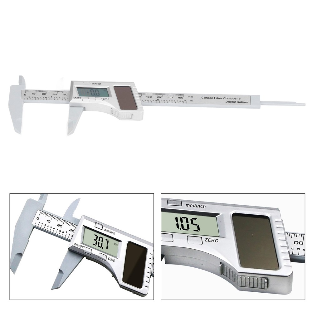 Solar Calipers Solar Plastic Caliper 0‑150mm Electronic Digital Display GD AC