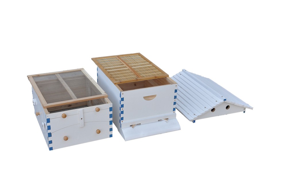 Painted Auto Langstroth Bee Hive Boxes Beekeeping Hives House 7x Bee Frames New