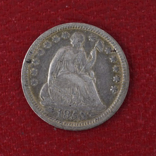 1853 W/ Arrows Seated Half Dime US Silver 10c