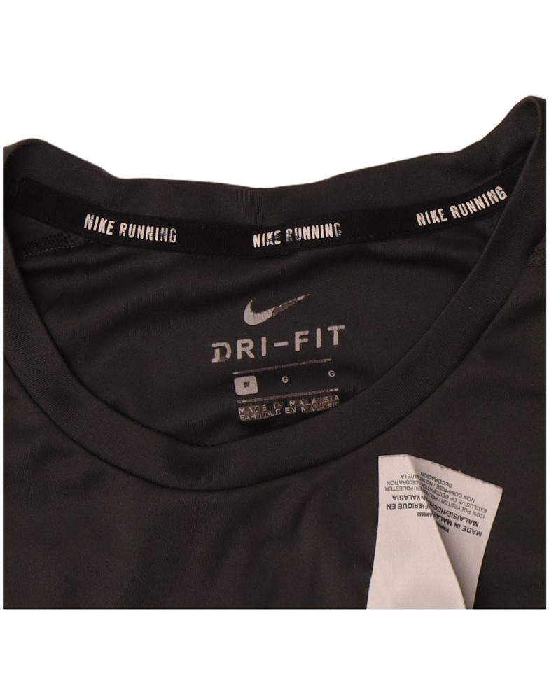 Nike Mens Dri Fit T-Shirt Top Medium Grey Polyester CM19
