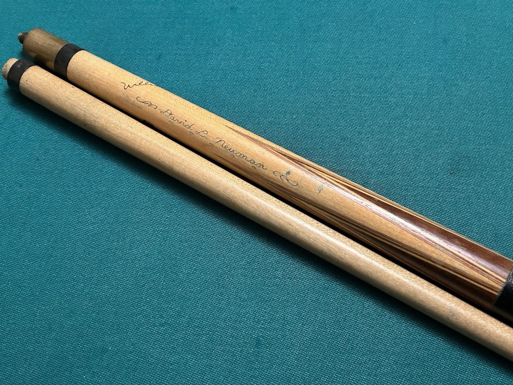 Vintage Inscribed Pool Cue