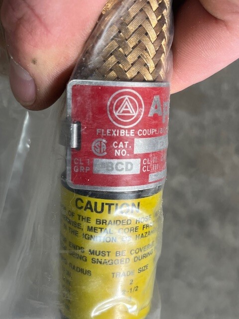 APPLETON / EMERSON EXLK136 1/2" X 36" EXPLOSION PROOF FLEXIBLE COUPLING NEW