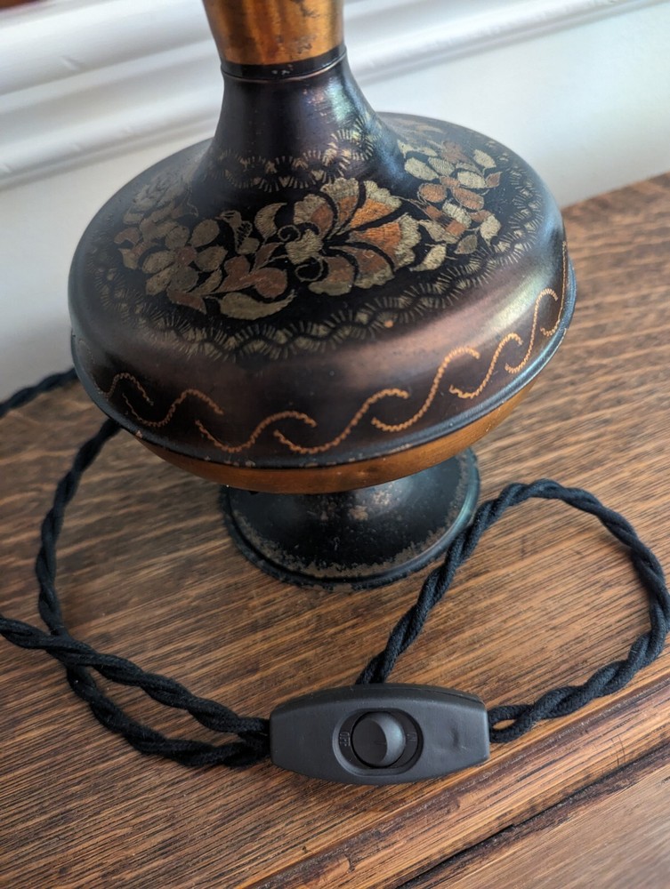 Vintage Copper Etched Turkish Lamp