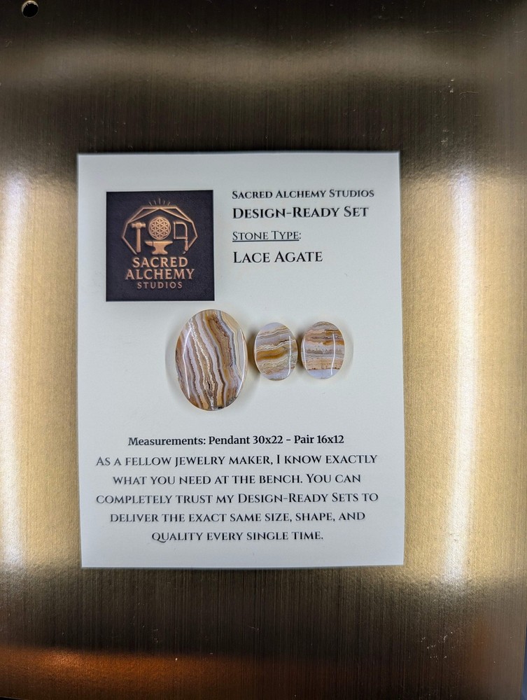 Oval Shape - Lace Agate - Design-Ready Set